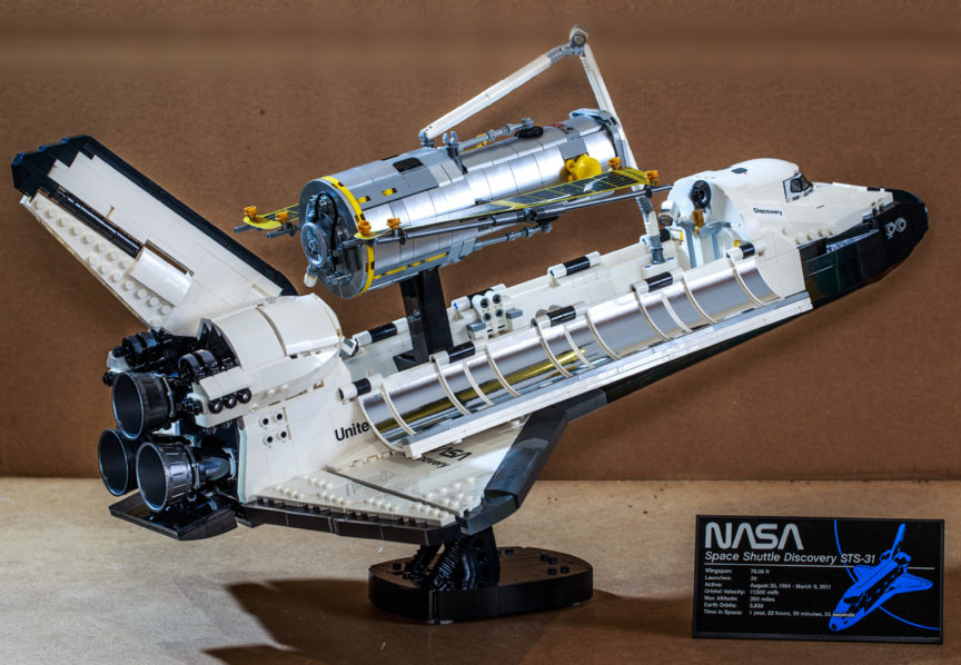 LEGO 10283 NASA Space Shuttle Discovery with Hubble is revealed as