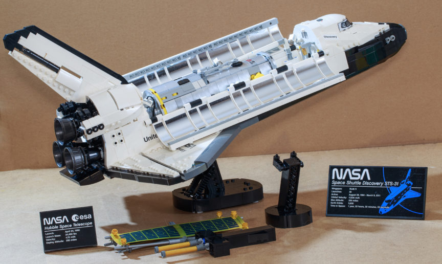 Lego's NASA Space Shuttle Discovery set with Hubble is a space