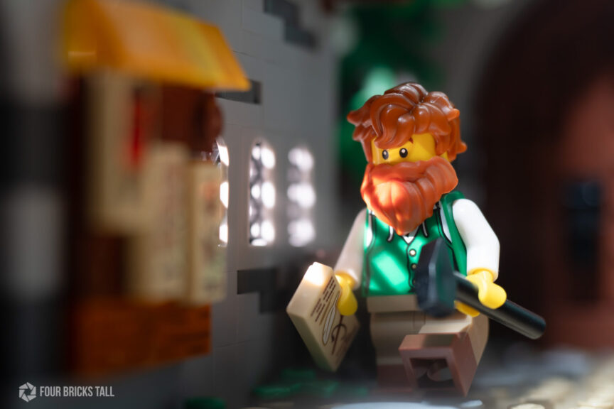 Light from windows on LEGO minifig