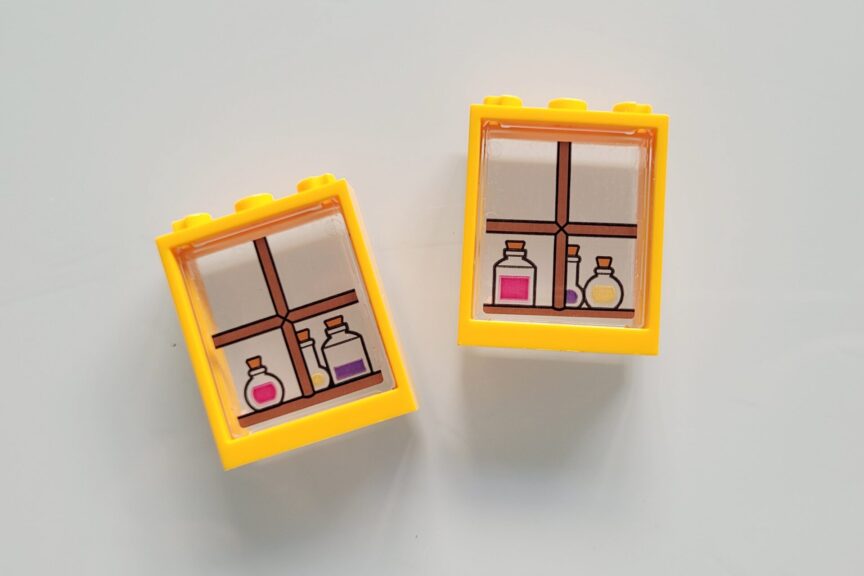 LEGO windows with potions